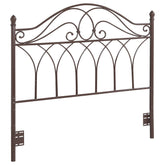 Orleans Furniture - Coaster - Zola Metal Queen or Full Open Frame Headboard Brown - 300186QF
